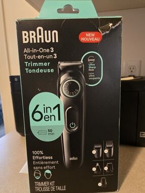Braun All-in-One 3 Trimmer - Black with Teal Accents